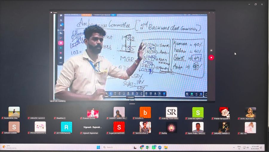 Online live class setup photo 1 at UPLIFT IAS ACADEMY